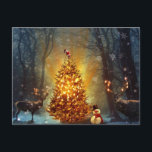 Carte Postale Christmas Forest.<br><div class="desc">christmas santa claus snowman,  fronight night ful funny ,  vintage magic snowflake art,  reindeer retro fun sky,  joy snowman snowman flying,  new year celebration reindeer,  happy xmas holiday,  forest merry deer happy,  tree animal fecute,  snowman christmas claus , </div>