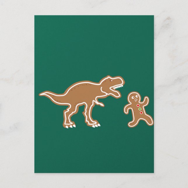 Carte Postale Christmas Gingerbread Dinosaur Cookie Hunt (Devant)