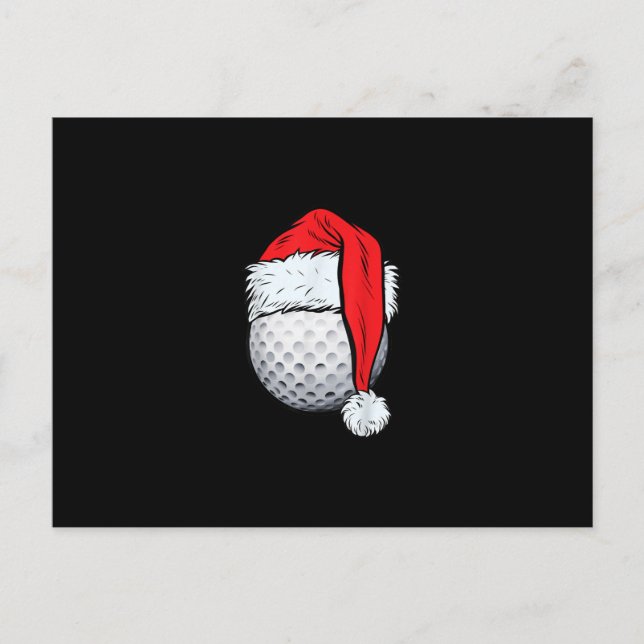 Carte Postale Christmas Golf Ball Père Noël T Casquette Funny Sp (Devant)