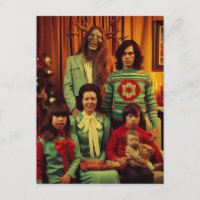 Christmas Horror Retro 1970 era Family Portrait