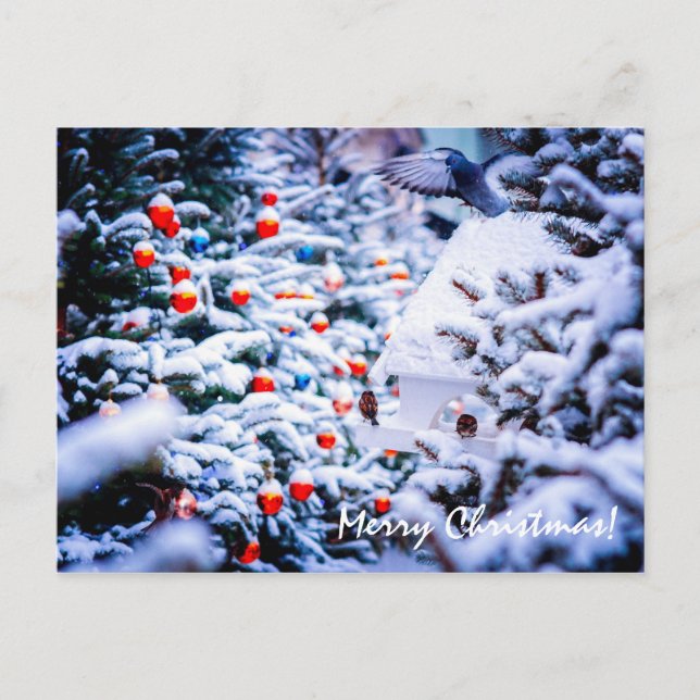Carte Postale Christmas Idyll élégant personnalisable (Devant)