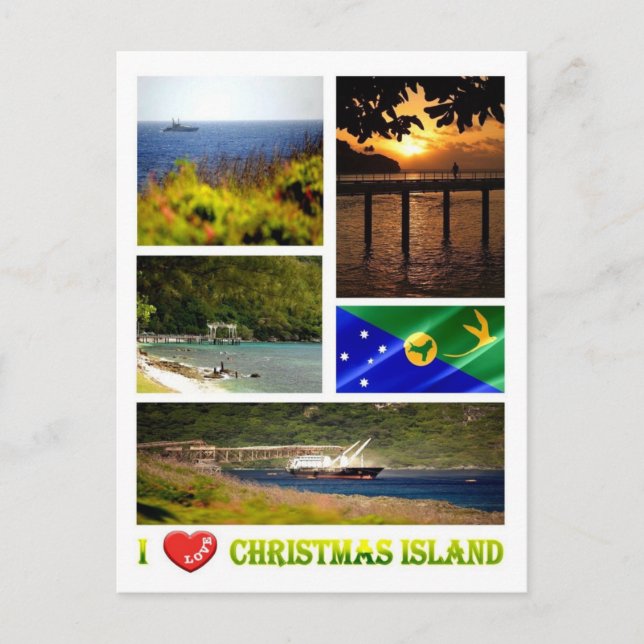 Carte Postale Christmas Island - I Love - (Devant)