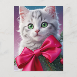 Carte Postale Christmas Kitten