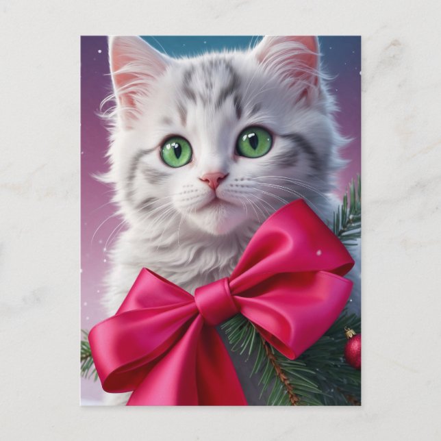 Carte Postale Christmas Kitten (Devant)
