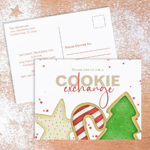 Carte Postale Christmas mignon Whimsical Sweet Cookie Exchange I