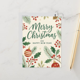 Carte Postale Christmas & New Year Holiday Card