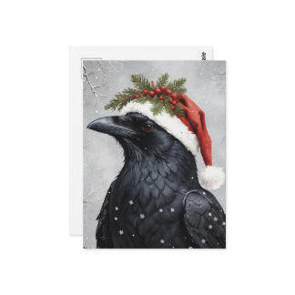 Carte Postale Christmas Raven