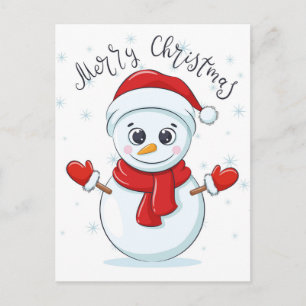 Carte Postale Christmas Snowman