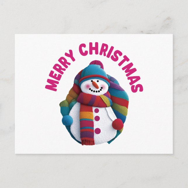 Carte Postale Christmas Snowman (Devant)