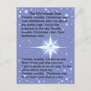 Carte postale Christmas Star Song
