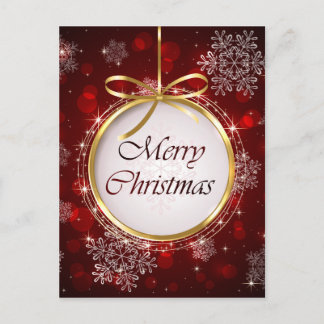 Carte Postale Chritsmas d'ornement Ruby Red et Gold