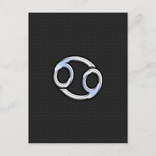 Carte Postale Chrome comme cancer Zodiac Connexion Noir