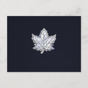 Carte Postale Chrome Comme Maple Leaf Fibres de carbone Impressi