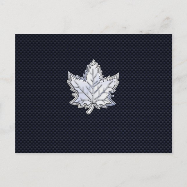 Carte Postale Chrome Comme Maple Leaf Fibres de carbone Impressi (Devant)