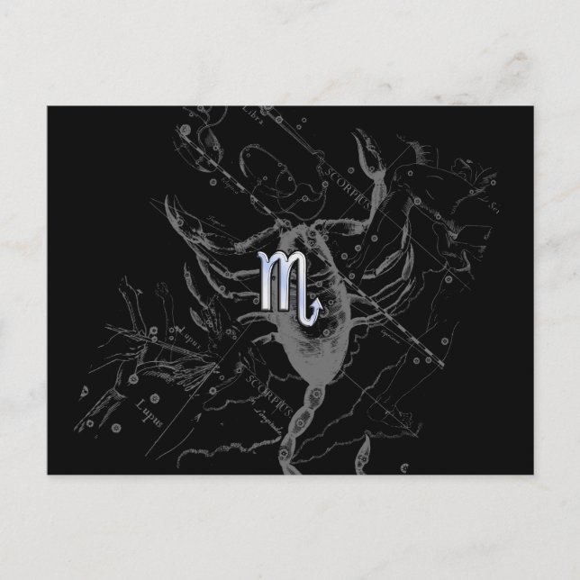 Carte Postale Chrome comme Scorpio Zodiac Connexion Hevelius 169 (Devant)