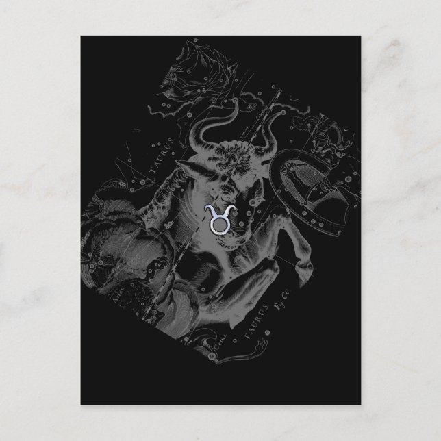 Carte Postale Chrome comme Taurus Zodiac Connexion Hevelius (Devant)