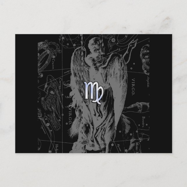 Carte Postale Chrome comme Virgo Zodiac Connexion Hevelius en no (Devant)