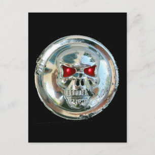 CARTE POSTALE CHROME SKULL