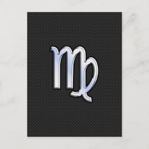 Carte Postale Chrome Virgo Zodiac Connexion style peau de serpen