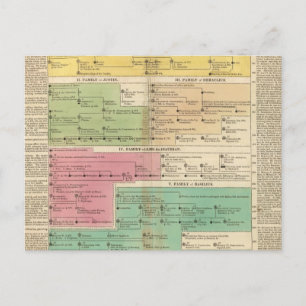 Carte Postale Chronologie Empire des familles royales de Constan