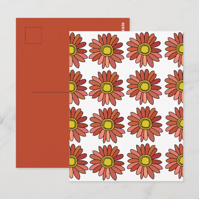 Carte Postale Chrysanthème Fleur Florale Chrysanthème (Devant / Derrière)