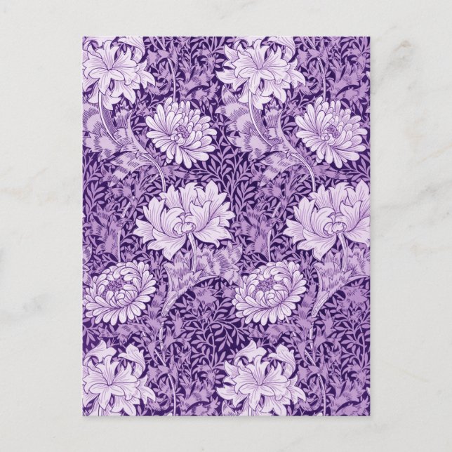 Carte Postale Chrysanthème Pourpre, William Morris (Devant)
