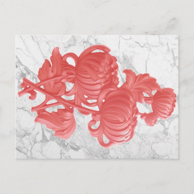 Carte Postale Chrysanthème rose (Devant)