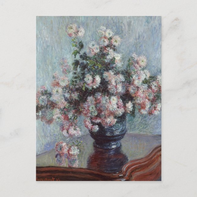 Carte Postale Chrysanthèmes Claude Monet vintage (Devant)