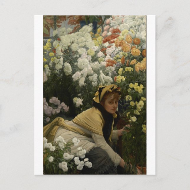 Carte Postale Chrysanthèmes James Tissot (Devant)