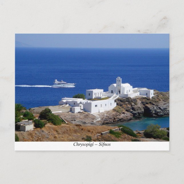 Carte Postale Chrysopigi - Sifnos (Devant)
