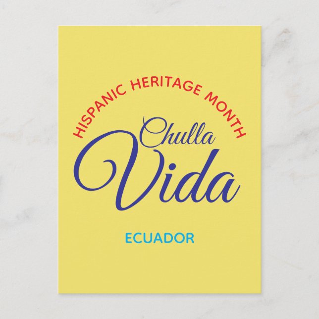 Carte Postale Chulla Vida / Équateur  (Devant)