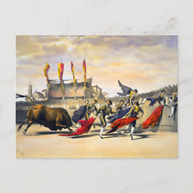 Carte Postale Chulos Jouer au Bull (Devant)