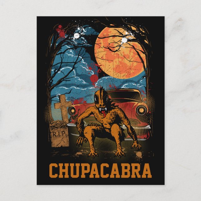 Carte Postale Chupacabra Cryptid Creator Texte personnalisable (Devant)