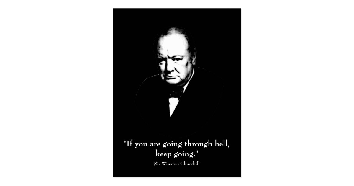 Carte Postale Churchill et citation Zazzle.fr Carte Postale Churchill et citation Zazzle.fr