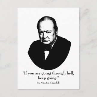 Carte Postale Churchill et Citation