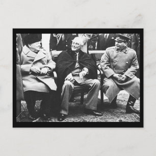 Carte Postale Churchill, Roosavelt & Stalin - À Yalta