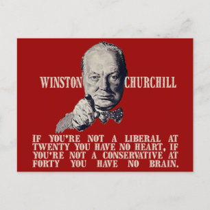 Carte Postale Churchill sur les conservateurs et les libéraux