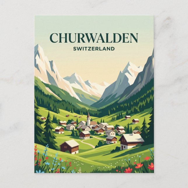 Carte Postale Churwalden Suisse (Devant)