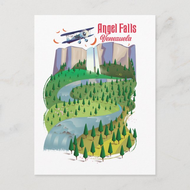 Carte Postale Chute d'Ange Venezuela (Devant)
