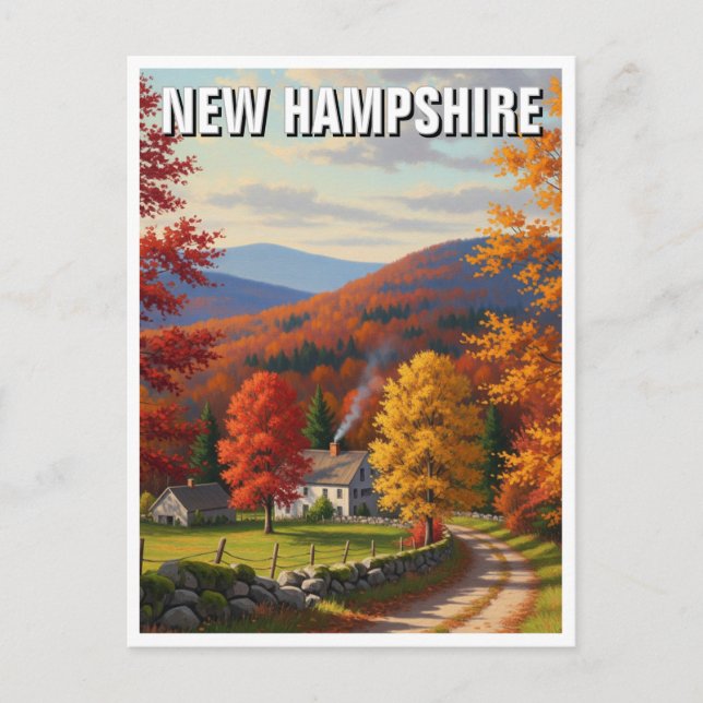 Carte Postale Chute dans le New Hampshire Travel (Devant)