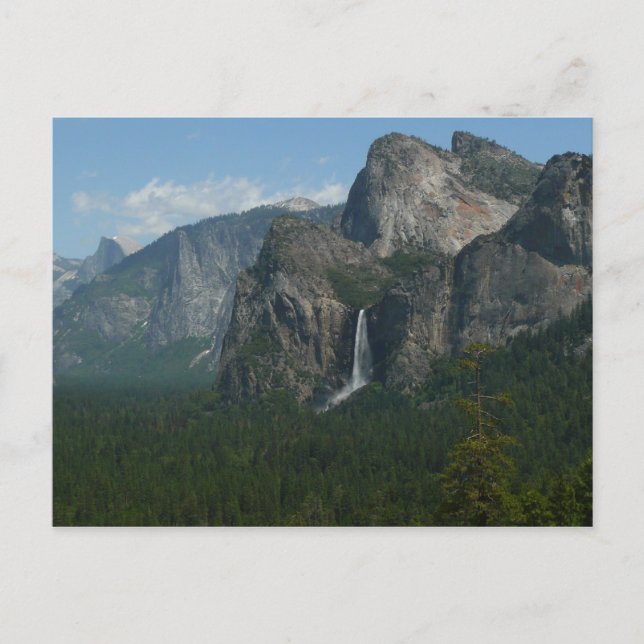 Carte Postale Chute de Bridalveil et Half Dome à Yosemite (Devant)