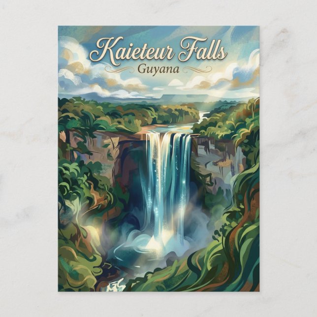 Carte Postale Chute de Kaieteur Guyana (Devant)