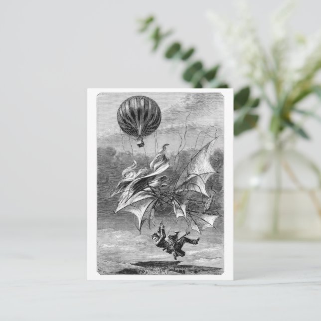 Carte Postale Chute de l'homme volant (Debout devant)