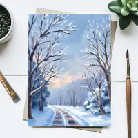 Chute de neige fraîche | Route d'hiver Aquarelle N
