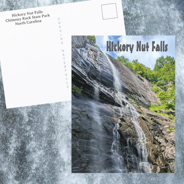 Carte Postale Chute d'eau de Hickory Nut Falls Chimney Rock NC (Créateur téléchargé)