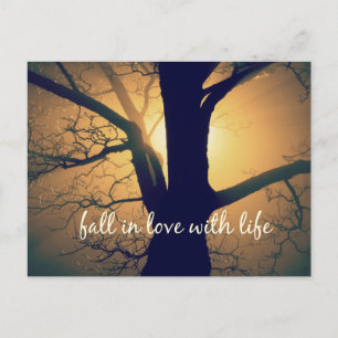 Carte Postale Chute d'inspiration en amour avec la vie Citation