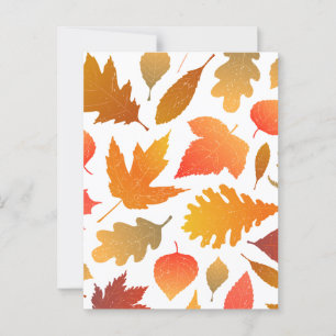Carte Postale Chute pour l'automne - Motif feutre douillet