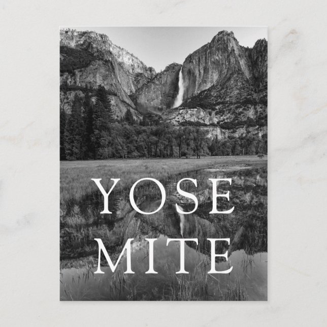 Carte Postale Chute supérieure de Yosemite vue panoramique (Devant)