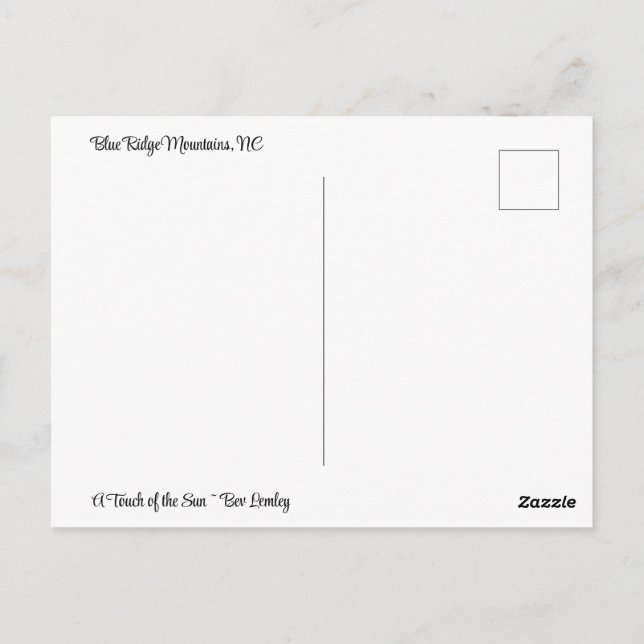 Carte Postale Chute sur la crête bleue (Dos)