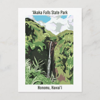 Carte Postale Chutes Akaka Hawaii Cascade Paysage Tropical
